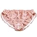 Farlenoyar Women Sexy Flouncing Silk Bikini Briefs Underwaer Soft Briefs (L(Tag 2XL), Hot Pink)