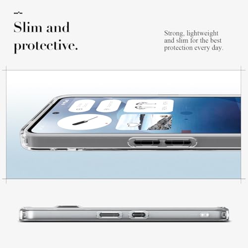 Image of Spigen Ultra Hybrid | Nothing Phone (3a) Case [Air Cushion Protection] [Transparent] Nothing Phone 3a Back Cover | TPU+PC - Space Crystal