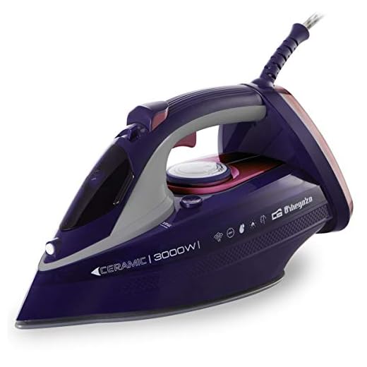 Orbegozo SV 3000 - Plancha de vapor con suela cerámica, 3 modos de planchado, vapor vertical, 450 ml de depósito, pulverizador de agua, 3000 W de potencia