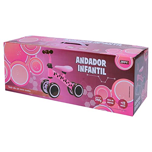 Zippy Toys Andador Infantil Carrinho de Equilibro Bebê. Feito Inteiramente em Plástico e Aço Carbono