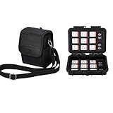 KIWIFOTOS Travel Camera Bag Case for Fujifilm Fuji X100VI X100V X100F Sony A6700+IP67 Waterproof 132 Slots SD Memory Card Case