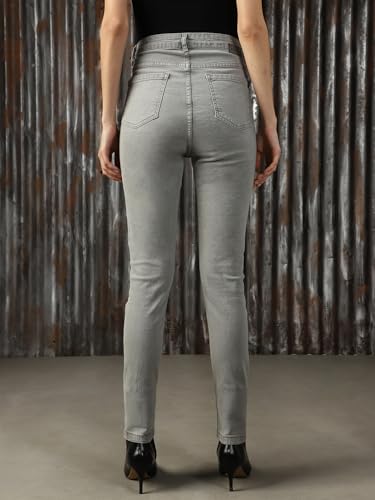 Image of High Star Women Cotton Washed Skinny Fit High-Rise Jeans