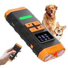 Dog Bark Deterrent Device,2X Ultrasonic Anti Barking Device for Dogs, 50 FT Range No More Indoors Outdoors Behavior Correct Safe & Humane Rechargeable Barkshield for Dogs