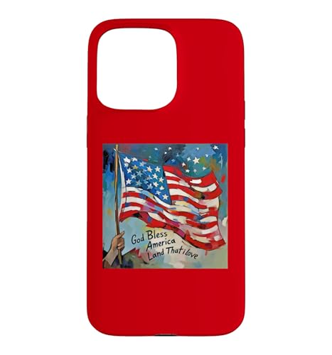 God Bless America Land That I Love US ���� �|�p�I�ȊG�� �X�}�z�P�[�X iPhone 15 Pro Max �p