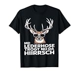 Oktoberfest Herren-Trachten mit Lederhosen Trogt Da Hirsch T-Shirt