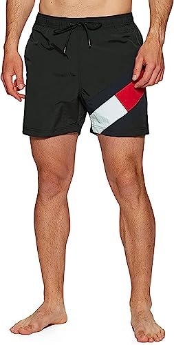 Tommy Hilfiger Herren Badehose SF Medium Drawstring Lang, Schwarz (Black),...
