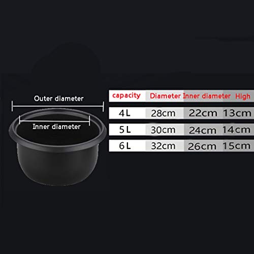 Reiskocher (4-6L) intelligente Isolierung Multifunktions Qualität Inner Pot Löffel Dampfer und Haushaltsgeräte… – Bild 3