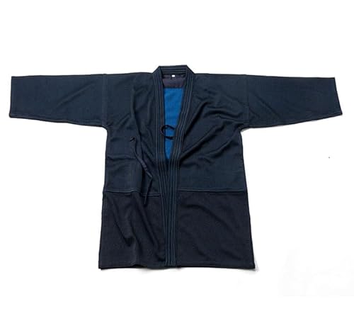 EKENDOCOM extra durable quick dry summer wear - 100% polyester all size japanese kendo uniform top kendo training (155/5'1''/XXS)