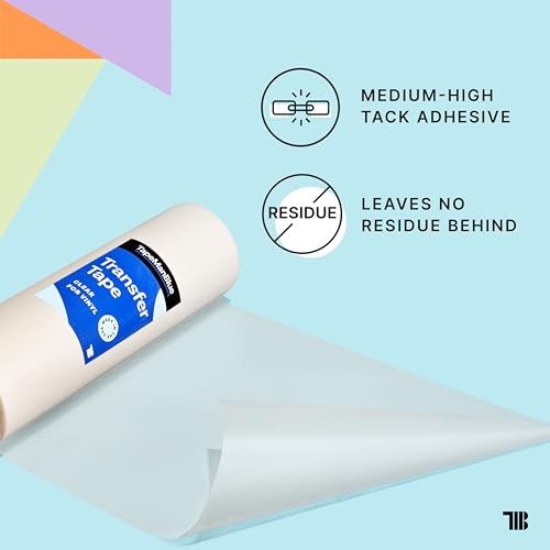 image for TapeManBlue Clear Transfer Tape for Vinyl, 12