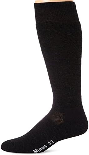 Minus33 Merino Wool Ski and Snowboard Sock Black Medium