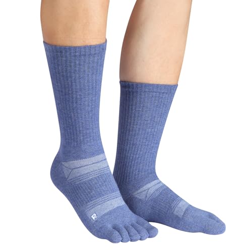 Merino Wool Hiking Toe Socks Warm Thermal Winter Cozy Moisture Wicking Crew Boot Socks for Men Women