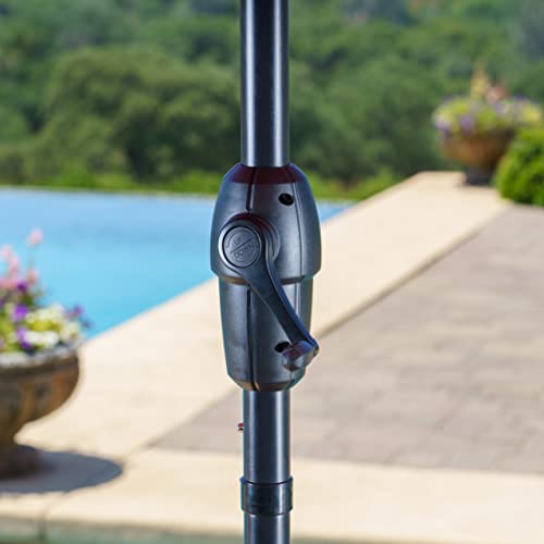 Royal Garden 7.5' Round Crank/Tilt Market Patio Umbrella - Heavy Duty Performance Polyester Fabric Sun Shade - Premium Outdoor Pole Design That Fits Most Umbrella Table And Stand Holes #TOP7