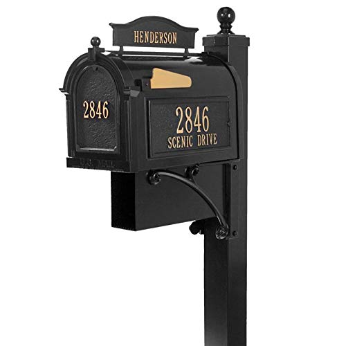 Whitehal Products 16305 Aluminum Ultimate Mailbox Package In Black #TOP7