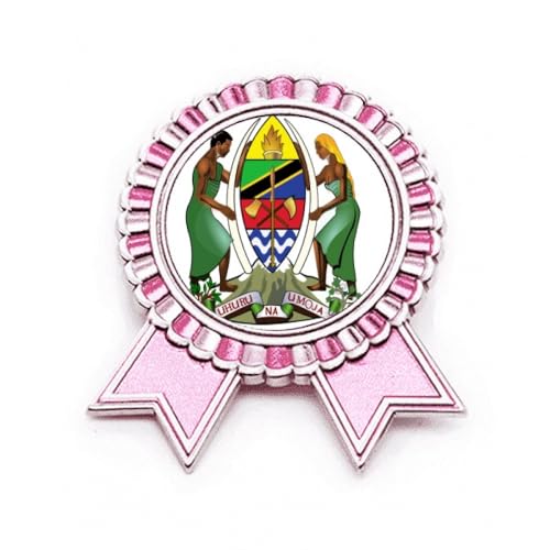 Broche avec emblème tanzanien un cadeau symbolique en métal rose taille M