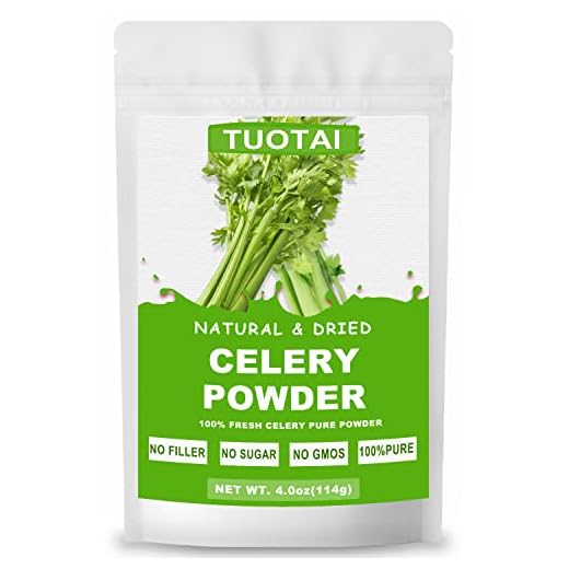 Premium Celery Powder, 100% Natural Celery Powder Rich in Antioxidants, Minerals and Fibers, GMO Free, No Additives, Vegan