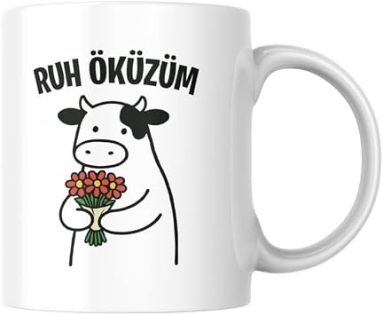 Ruh  k z m Kupa Bardak Komik Yaz l  Hediyelik Kahve  ay Kupas