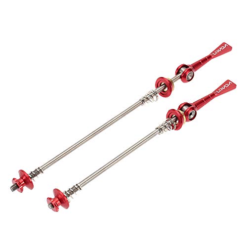 Espeto QR, Romacci Espetos de bicicleta ultraleves de 2 peças de liberação rápida Eixo de titânio es