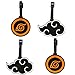 Naruto Luggage Tag Gift Set - Bundle with 4 Collectible Shippuden Suitcase Tags Fashion Accessories Plus Stickers | Naruto Anime Travel Acccessories for Teens, Adults