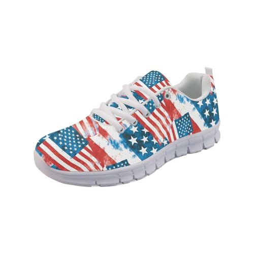 Image of GIFTPUZZ Mens Lace Up Athletic Trainers Running Sneakers Wedge Breathable Gym Lightweight Sports Tennis Shoes