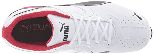 Image of PUMA mens Tazon 6 Wide Sneaker, Puma White / Puma Black / Puma Silver, 11.5 Wide US