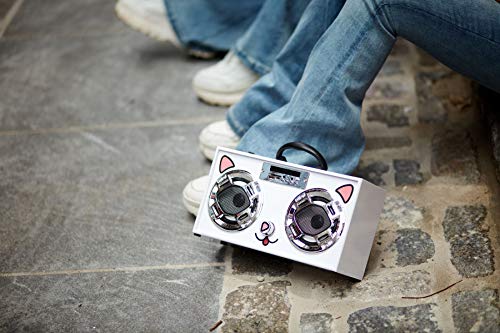 Wireless Express - Mini Boombox With Led Speakers – Retro Bluetooth Speaker W/Enhanced Fm Radio - Perfect For Home And Outdoor (Retro Multi) #TOP7