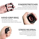Grip Strength Trainer, Hand Gripper Strengthener Set 5-Pack: Adjustable Hand Gripper (2-Pack) with Click Counter, Finger Stretcher ，Stress Relief Grip Ball& Grip Ring 11-132 lbs Forearm Strengthener for Athletes, Rock Climbing, forearm strengthener - Image 4