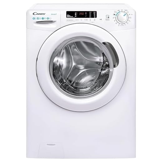 Candy Smart Inverter CS 1282DE-S, Lavadora 8 KG, 1200 RPM, Display Digit Touch, Tecnología NFC, Hygiene +, 15 Ciclos, 5 Rápidos, Motor Inverter, Asistente de Voz, Inicio Diferido 24H, 77 DB, Blanco