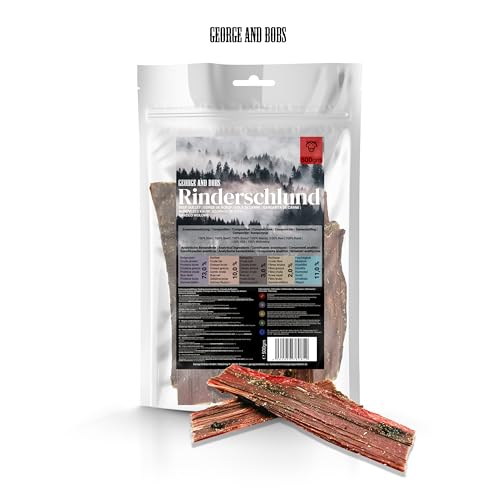 George and Bobs Rinderschlundfleisch Dörrfleisch für Hunde 1000g