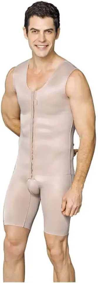Cinta Pós-Cirúrgica Plástica Masculina Compressora Lipoaspiração Abdominoplástia Macom Cód. 2069B (GG)