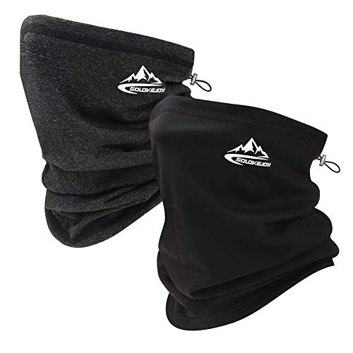 Bequemer Laden Winter Warm Multifunktionstuch Halstuch Schlauchtuch Mundschutz Sturmhaube Schlauchschal Gesichtsmaske Atmungsaktiv Stirnband für Damen und Herren mit Verstellbarem Seil Cover