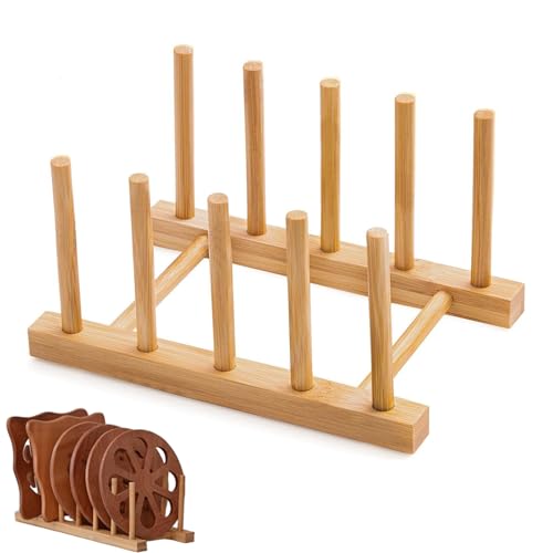 Catálogo para Comprar On-line Soportes para platos disponible en línea para comprar. 42 JIAQCN Organizador De Platos para Alacena, Soporte para Platos De Madera, 11 X 21 X 12 Cm, Ideal para Organizar Platos Húmedos En Gabinetes, Secar Tazones Y Exhibir Utensilios De...