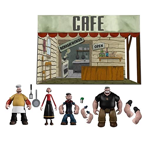Figuras de acción Popeye Mezco Toys 5 Points Deluxe Box Set 4