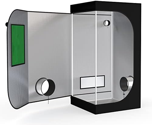 Topolite 32"x32"x63" Grow Tent, High Reflective Mylar Grow Box with View Window and Removable Floor Tray for Hydroponic Indoor Planting