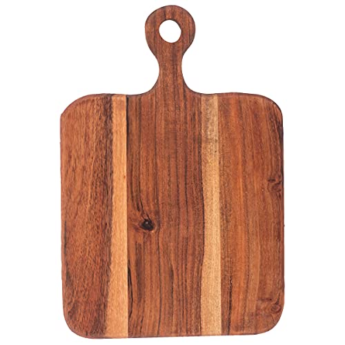 Tabla de cortar rectangular de madera con toalla de cocina miniatura 3