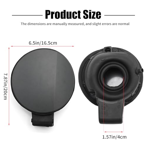 Aynaxcol 5N0809857D Fuel Gas Tank Door Cover Exterior Fuel Filler Tank Cap Replacement for Tiguan MK1 2008-2018, Repalces 5N0809857 5N0809857DGRU - Image 3
