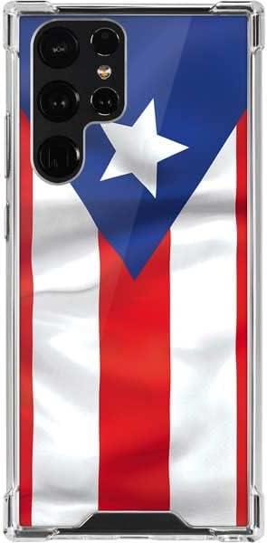 Skinit Clear Phone Case Compatible with Galaxy S22 Ultra - Puerto Rico Flag Design