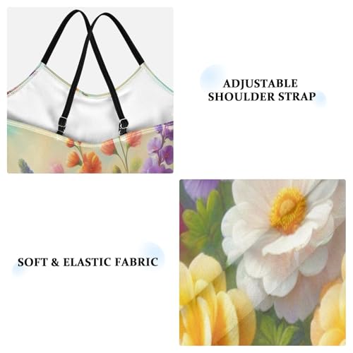 Flower Colorful Bathing Suits for Girls Swimsuit Swimwear Summer Beach One Piece Swimsuits3