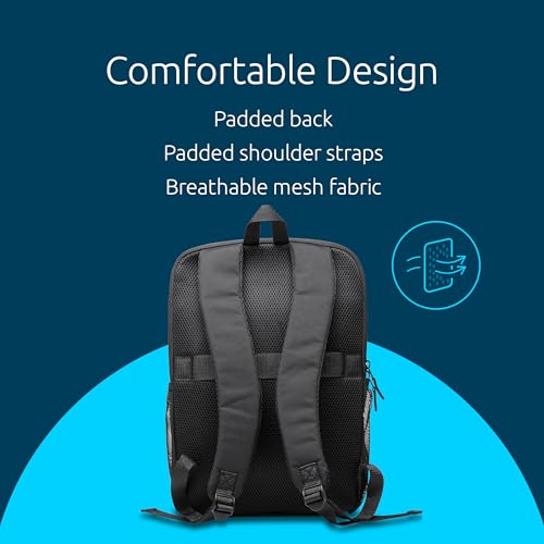 Image of Kensington EQ Laptop Backpack 14 inch, Padded Shoulder Straps, Side Pocket (K60391WW), Black