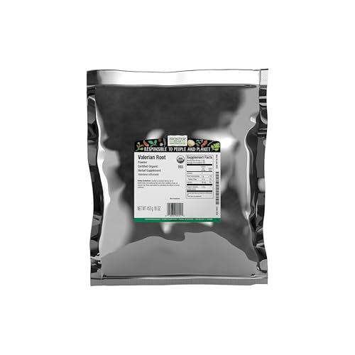 Frontier Organic Valerian Root, 1-Pound, Certified Organic, Kosher, Cut & Sifted, Bedtime Formulas and Sleep Pillows, Kosher