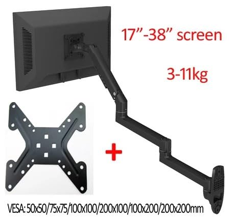 Support écran LCD ressort mécanique bras long articulé 100x100 200x200
