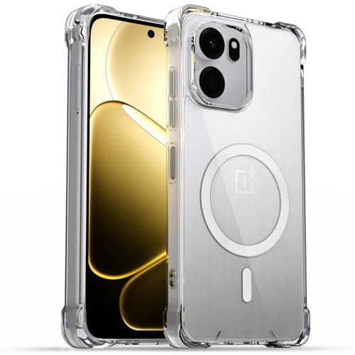 Image of Amazon Basics Back Cover for OnePlus Nord CE 6 5G Mag-Safe Shockproof PC + TPU Protective Case Magnetic Support Bumper Case (Transparent Mag-Safe)
