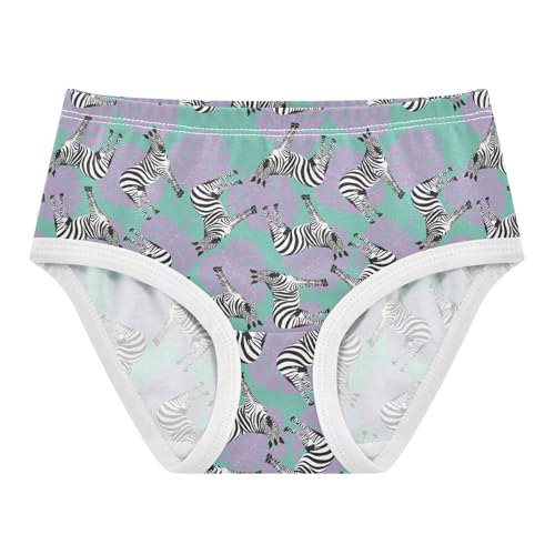 Girls' Underwear Zebra Animal Cotton Stretch Comfort Toddler Panties