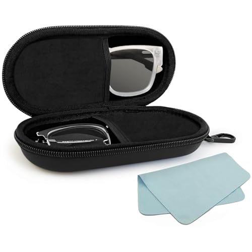 Estojo de óculos de sol duplo, organizador de óculos de sol, estojo rígido para óculos de sol para homens e mulheres