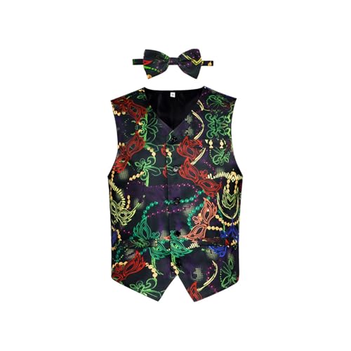 Chaleco medieval para hombre de diseño exclusivo vintage estampado con cuello en V elegante 1