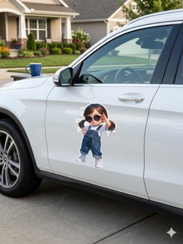 Image of Funny Monster Sticker for Cars, Trucks, Dents & Sports (17, 6x3 inch (Pack of 2))
