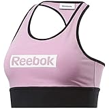 Espalda de nadadora. Reebok Te Linear Logo Bralette Sujetador Deportivo, Mujer, jaspnk, 2XS