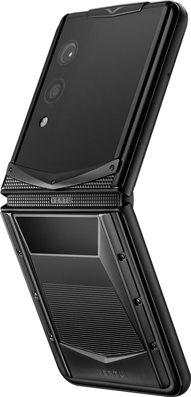 VERTUQuantum Flip Cyber Series Android Smartphone,Snapdragon 8 Gen 4,6.9" OLED 120Hz Display,16GB RAM 1TB Storage,Quantum Privacy System,Dual Screen Design,65W Fast Charging(Basalt Black)