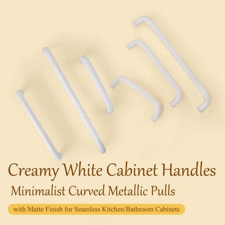 SPDYCESS 4 Pieces Kitchen Cupboard Handles White, Pull Handles for Kitchen Cabinet Wardrobe Shower Door Drawer Furniture - Image 4