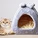 HDBHSBE 35x35cm Soft Warm Cat Cave with Bow Removable Foldable Washable Cat Cave for Cats and Small Dogs.Indoor beds..Houses for Interior..Bed for