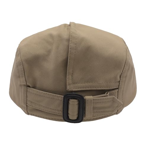 Image of ZLYC Men Cotton Flat Cap Summer Scally Ivy Gatsby Newsboy Beret Driver Cabbie Hunting Hat